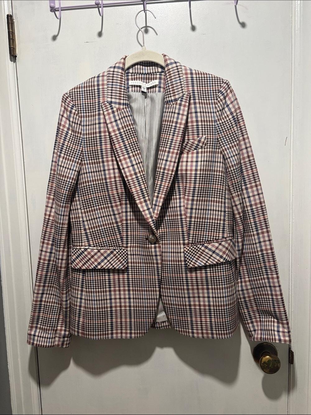 VERONICA BEARD Fuller plaid single breasted Dickey blazer